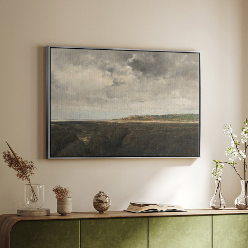 Paysage rétro - DCCDXII, H 25 po x l 37 po x P 1,5 po, Toile tendue