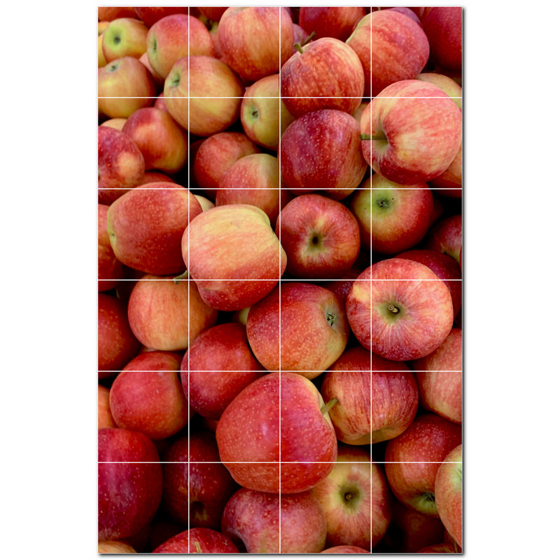 Panneau mural décoratif en céramique 8 po x 8 po Fruit Photo