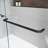 Sliding Shower Glass Door 56 - 60 In. W X 72 H, Semi With 304 Stainless Steel Handles, Clear Tempered Glass, Black Matte For 56-60" 72" , Black, Modern Appeal