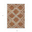 Tapis intérieur / extérieur géométrique lavable 5 pi x 8 pi brun et ivoire