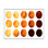 Neuf cercles dans des tons d'orange et de brun III - reproduction sur toile