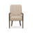 Modern Streamline Upholstered Fabric Armchair