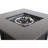30" Powder-Coated Metal Fire Pit With Smoked Glass Surface-1127908411