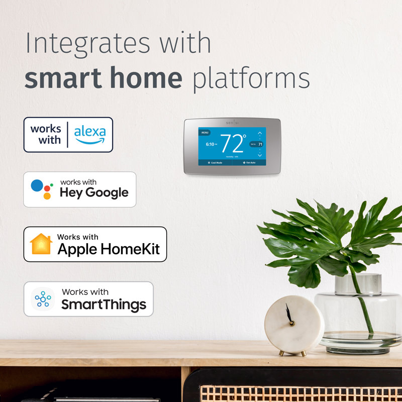 Silver Programmable Touchscreen Wi-Fi Smart Thermostat