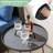 Ellin Round Metal Outdoor Side Table , 18'' in. W 18'' in. D