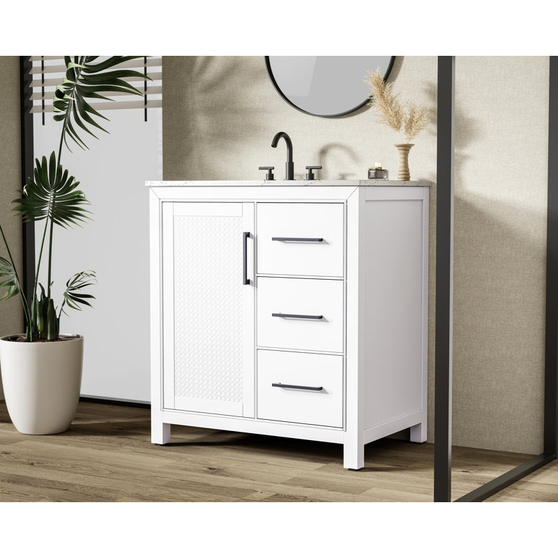 32 inch Single Bathroom Vanity, White