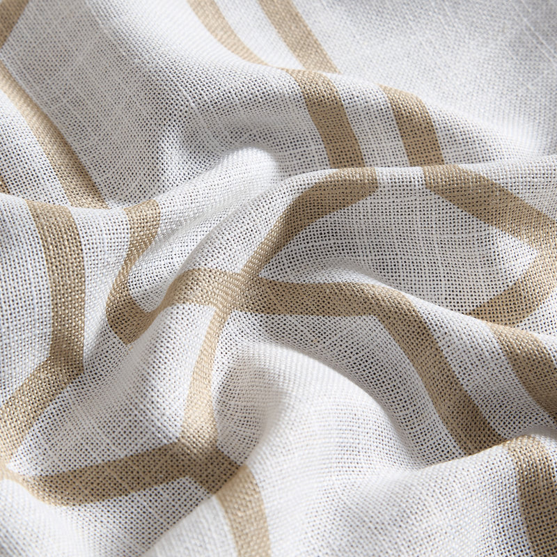 Panneau de rideau simple obscurcissant et isolant à motif géométrique avec œillets Albesa, Taupe, l 52" x L 84"