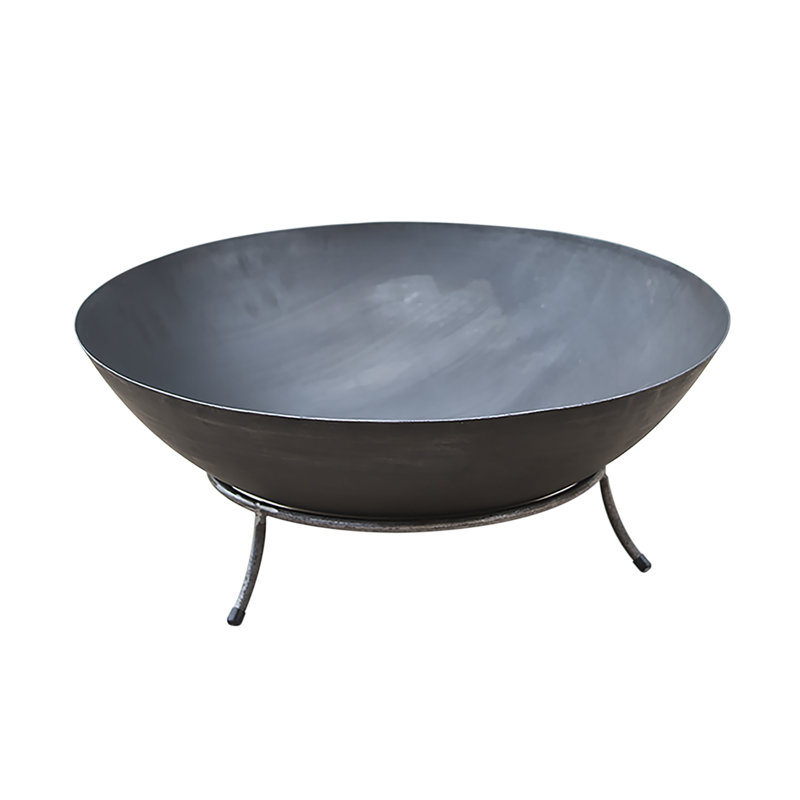 Pembrey 23Cm H x 55Cm W Steel Outdoor Fire Pit, 23cm H x 50 cm W x 50cm D