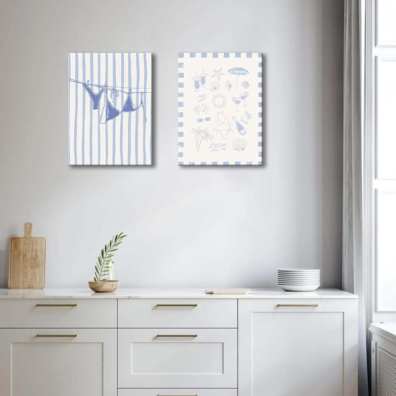 2 Piece Wrapped Canvas Print, 40" H x 60" W