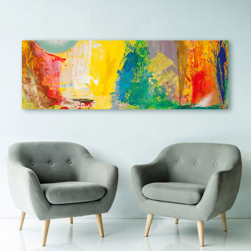 “Abstract: Music For Bright Eyes” By Italo Corrado, 35cm H x 100cm W x 4cm D