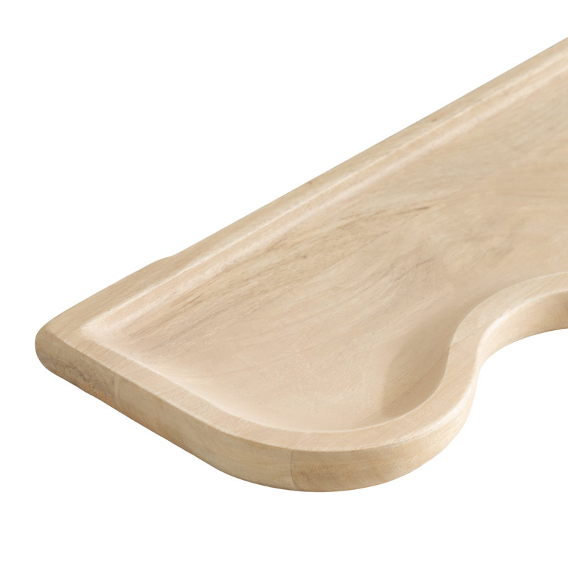 Tablettes flottantes en bois de manguier Alezar, Blanc