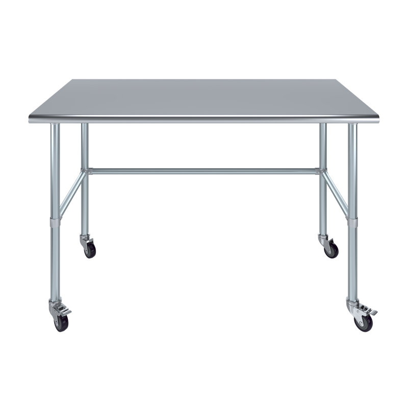 Table de travail en acier inoxydable, H 38 po x L 60 po x l 30 po