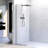 UKH07B 26-1/2 in. W x 80 in. H Frameless Fixed Shower Glass Panel  with U-Channel in and 3/8 in. Clear Glass in Brushed Nickel-123253521-123253515