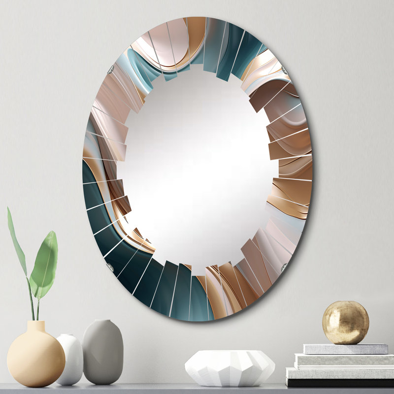 Outre - Miroir mural moderne ovale, 30 po x 20 po