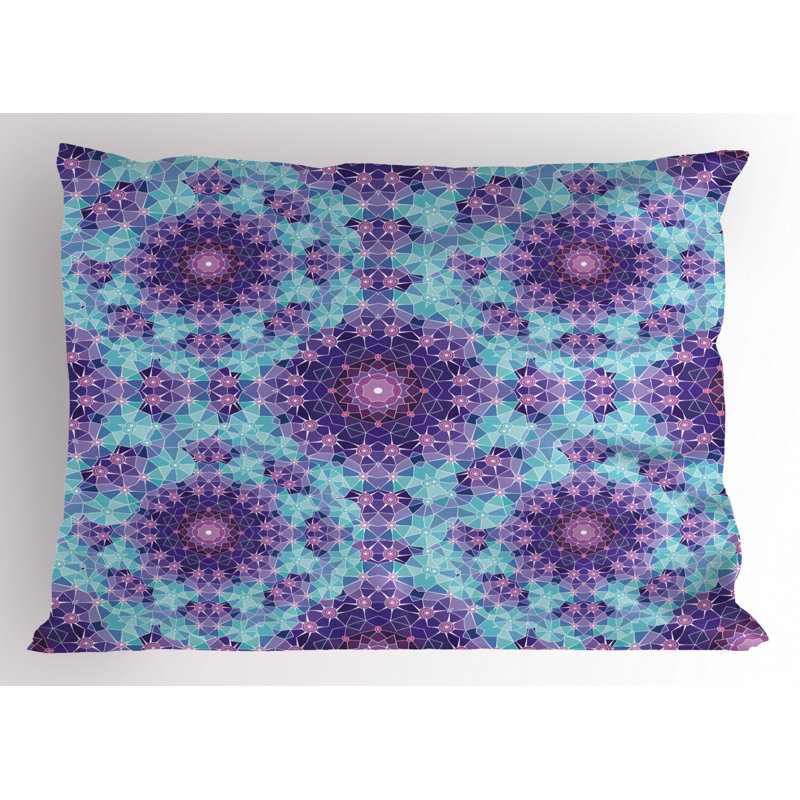 Tea Polyester Geometric Sham Set, Twin