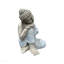 Statue de Bouddha couché serein, haute figurine de Bouddha méditant en résine de 16,34 po, décor zen résistant aux intempéries pour le patio, la cour et l'espace de méditation