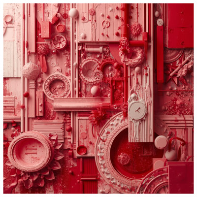Couvertures abstraites géométriques rouges