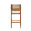 2 pièces en bois, assise confortable, résistant aux intempéries, hauteur de 45,75 po, cadre extérieur 2 pièces de 22,76 po de profondeur, sièges rembourrés, 46,42 po Hauteur, brun