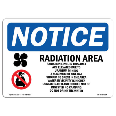 Osha Notice Radiation Area Radiation Levels Sign with Symbol