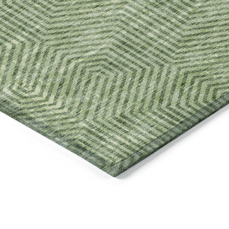 Tapis vert intérieur / extérieur lavable à la machine Maliana ACN91, Rectangle 2 pi 6 po x 3 pi 10 po