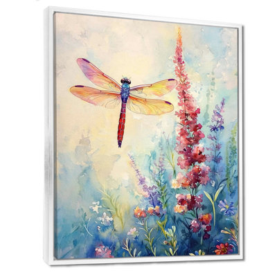 Dragonfly In The Gardens II - Dragonfly Canvas Print