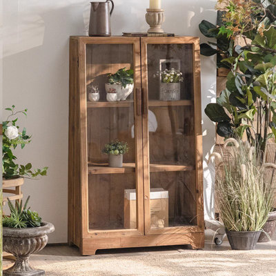 Burlywood Solid Wood Display Cases