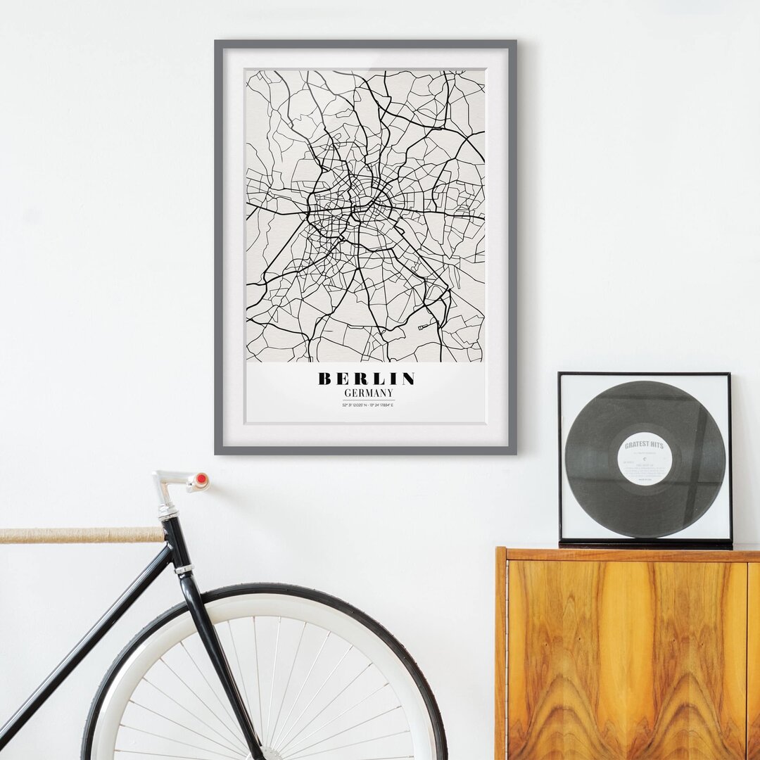 Gerahmtes Poster Classic Berlin Street Map