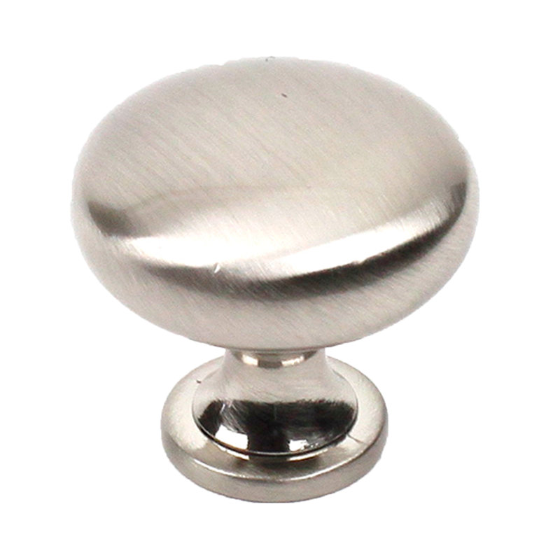 Poignée champignon de diamètre 1 3/16 po à la main peinte à la main Lisbon, Nickel satiné