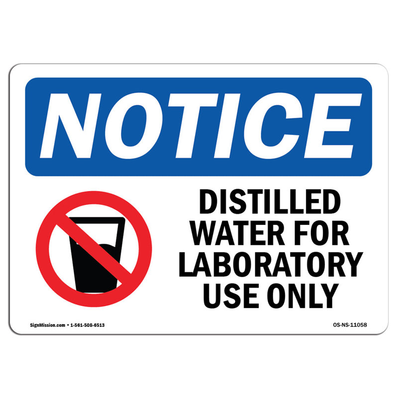 Avis - Plaque d'eau distillée pour laboratoire