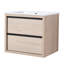 Meuble-lavabo moderne avec 2 tiroirs de rangement à fermeture en douceur et lavabo en céramique blanche - fixation murale pour armoire contemporaine Bva02524plo-G-Bl9060b (W1286s00034-121042667