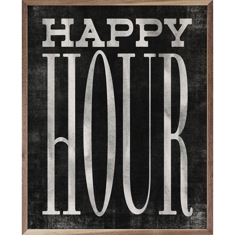 Happy Hour, 20" H x 16" W, Black