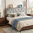 Queen/Full Size Universal Button Tufted Upholstered Headboard, Adjustable Mount Height & Soft Breathable Linen Fabric-345676084