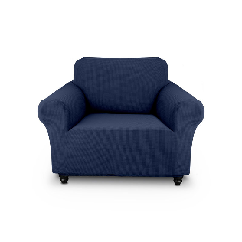 Housse 100% imperméable pour canapé à coussins carrés / rectangulaires, Mélange de polyester bleu marine
