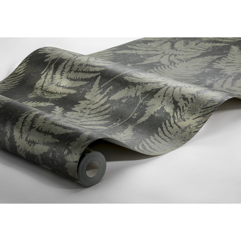 Rouleau de papier peint l 33 pi x l 21 po leaf Audra, Mousse