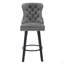 Tabourets de bar rotatifs modernes Tabourets de bar en velours Tabourets de bar capitonnés à boutons Rivet pour îlot de cuisine, bistro, avec anneau de traction en métal, repose-pieds robuste, grand dossier pour bar à domicile, 2 pièces-1258215678