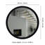 Kardinya Minimalist Black Round Bathroom Mirror-31437270