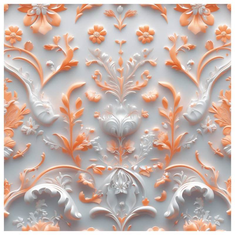 Couvre-lit matelassé à motif floral Ornate, Grand lit