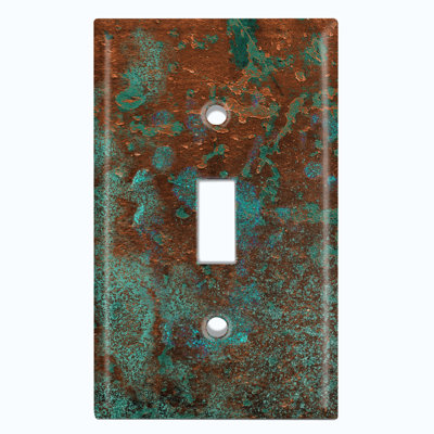 Patina Patterned 1 - Gang Toggle Light Switch Standard Wall Plate
