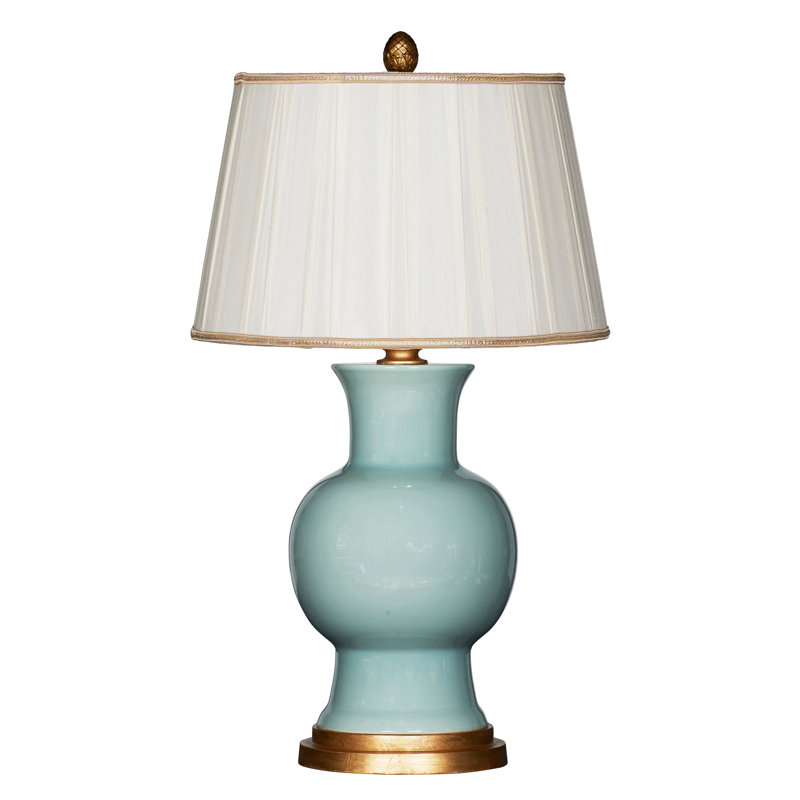 Juliette Celadon Ceramic Table Lamp with Empire Shade