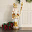 Soldat casse-noisette argenté et doré 4 pi avec sceptre, décoration de Noël-494623106