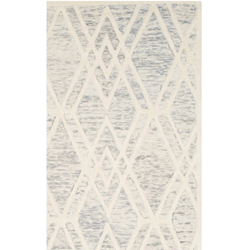 Tapis géométrique en laine touffeté à la main Deedgra, Rectangulaire 3 pi x 5 pi