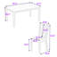 7-Piece Dining Table Set, Rectangular Wooden Dining Table with 6 PU Upholstered Chairs