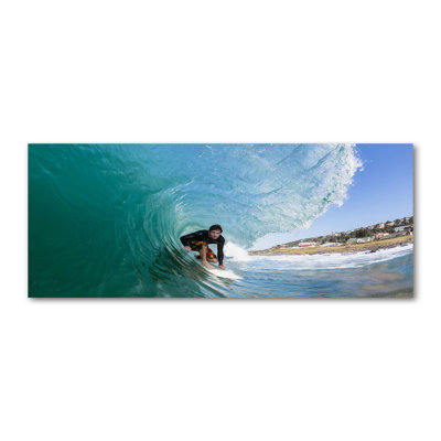 Surfer On The Wave - No Frame Print on Canvas