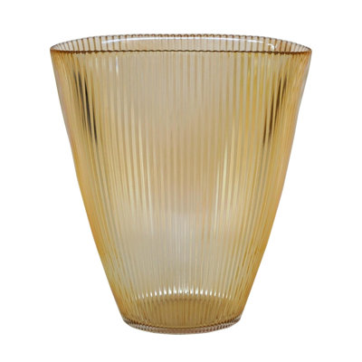 Ribbed Glass Table Vase