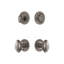 Grandeur Circulaire Rosette Entry Set with Eden Prairie Knob in Antique Pewter-663833343-663833342