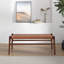 Banc en cuir brun clair Cody