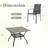 4-Person Square Patio Dining Set With Stackable PVC-coated polyester Chairs-1564471757