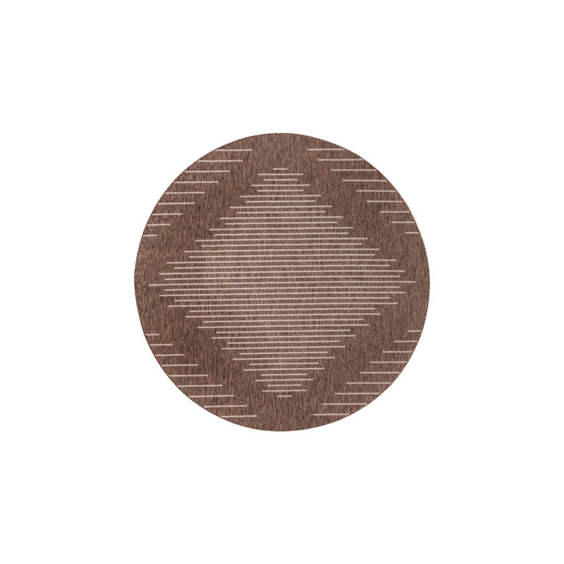 Everyn Striped Indoor / Outdoor Rug, Round 7'10"
