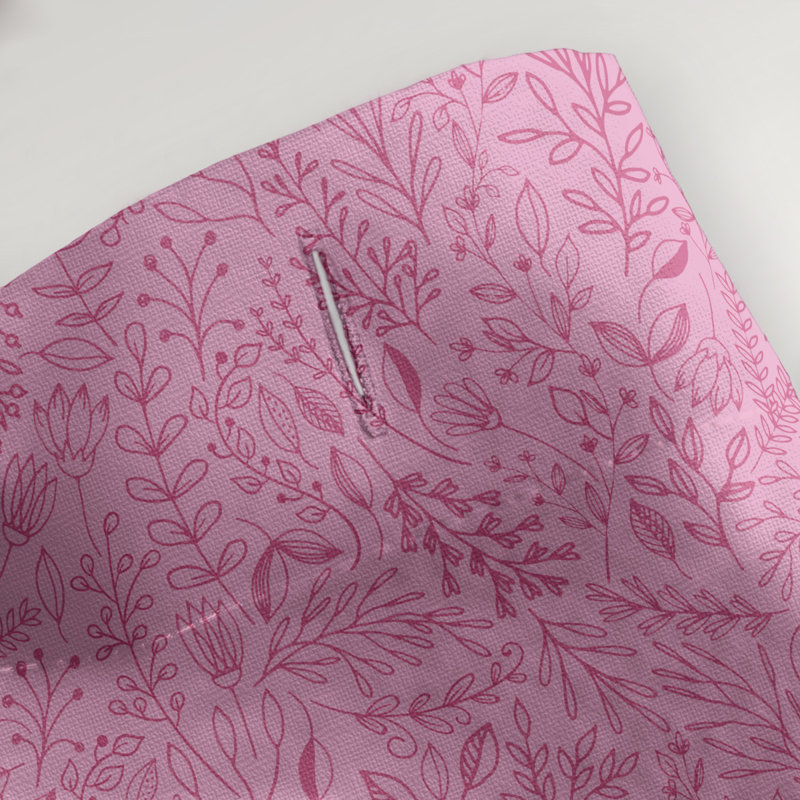 Rideau de douche simple à motif floral ditsy classique, Rose clair