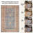 GLN Rugs Traditional Collection - Machine Washable Area Rug, Traditional Washable Rug, Non Slip Washable Rug, Low Pile Chenille Living Room Rug, Bedroom Rug, Kitchen Rug (Terra and Blue Rug)-1902671536